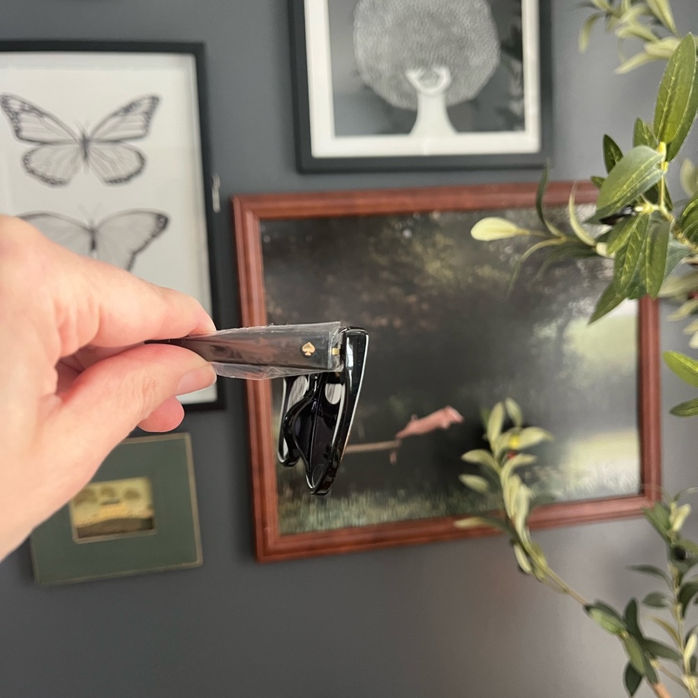 Chic Black Cat-Eye Sunglasses-Kate Spade - Picture 2 of 5